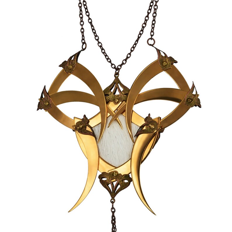 SUSANOO / Gold Crowned Coat of Arms Cage Medallion Etsy