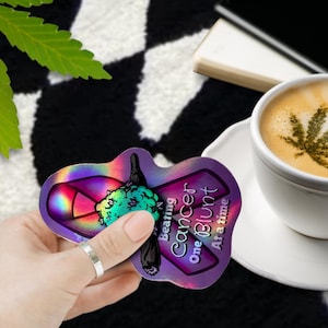 Cancer Weed Blunt Sticker – Funny Die Cut Vinyl for Survivors, Patients & Medical Stoners