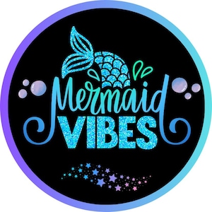 Mermaid Vibes Wild Swimming Bumper Car Stickers