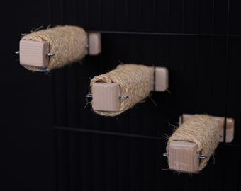 Jute Pillars - For Rats, Chinchillas, Ferrets, Birds - Handmade Cage Enrichment