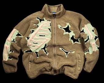 1 of 1 Re-worked sherpa bones puffy hoodie size XXL