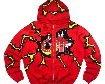 Upcycled Nike NY Hoodie M – Re-worked Neon Terrain Zip-Up