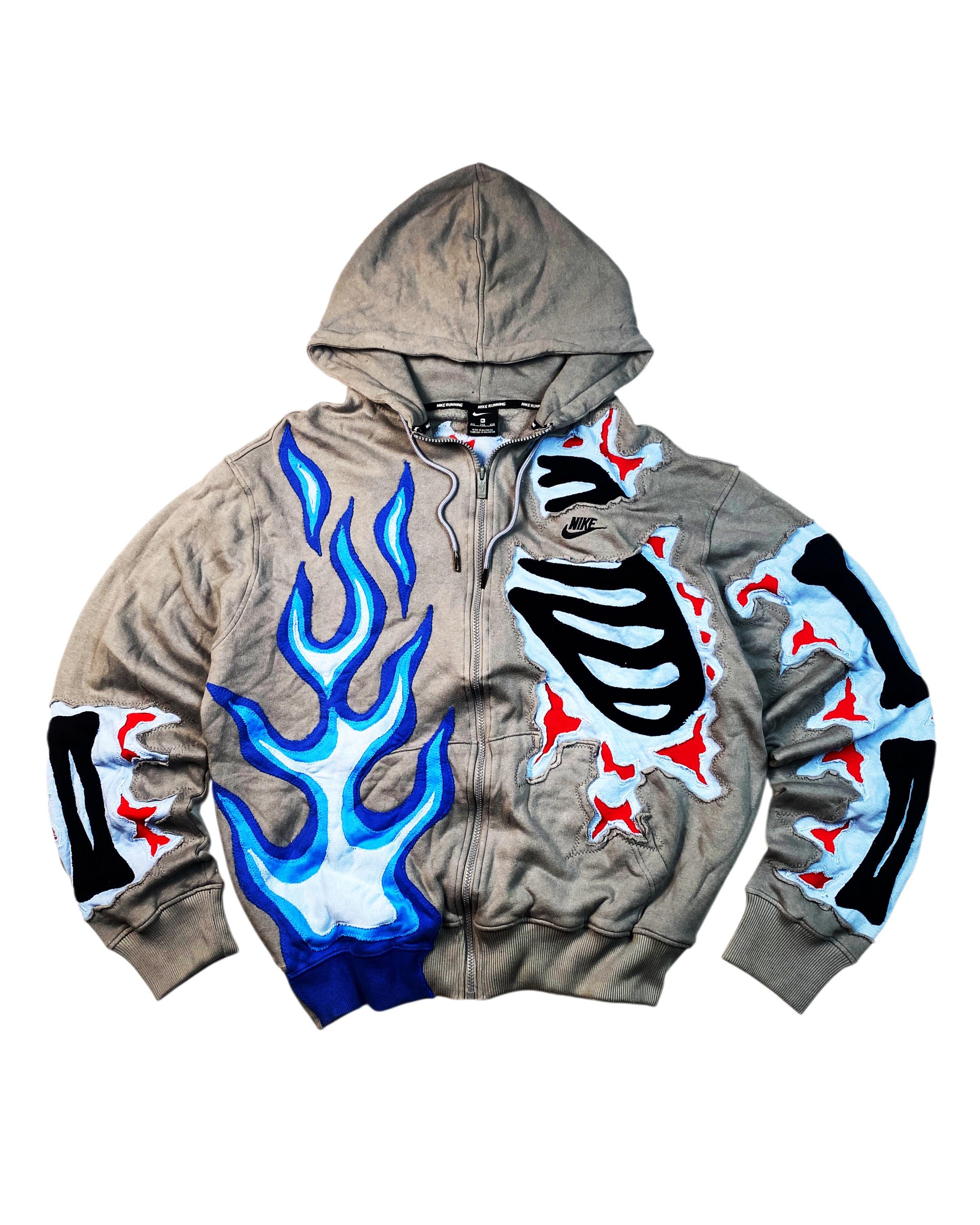 blue nike flame sweatshirt