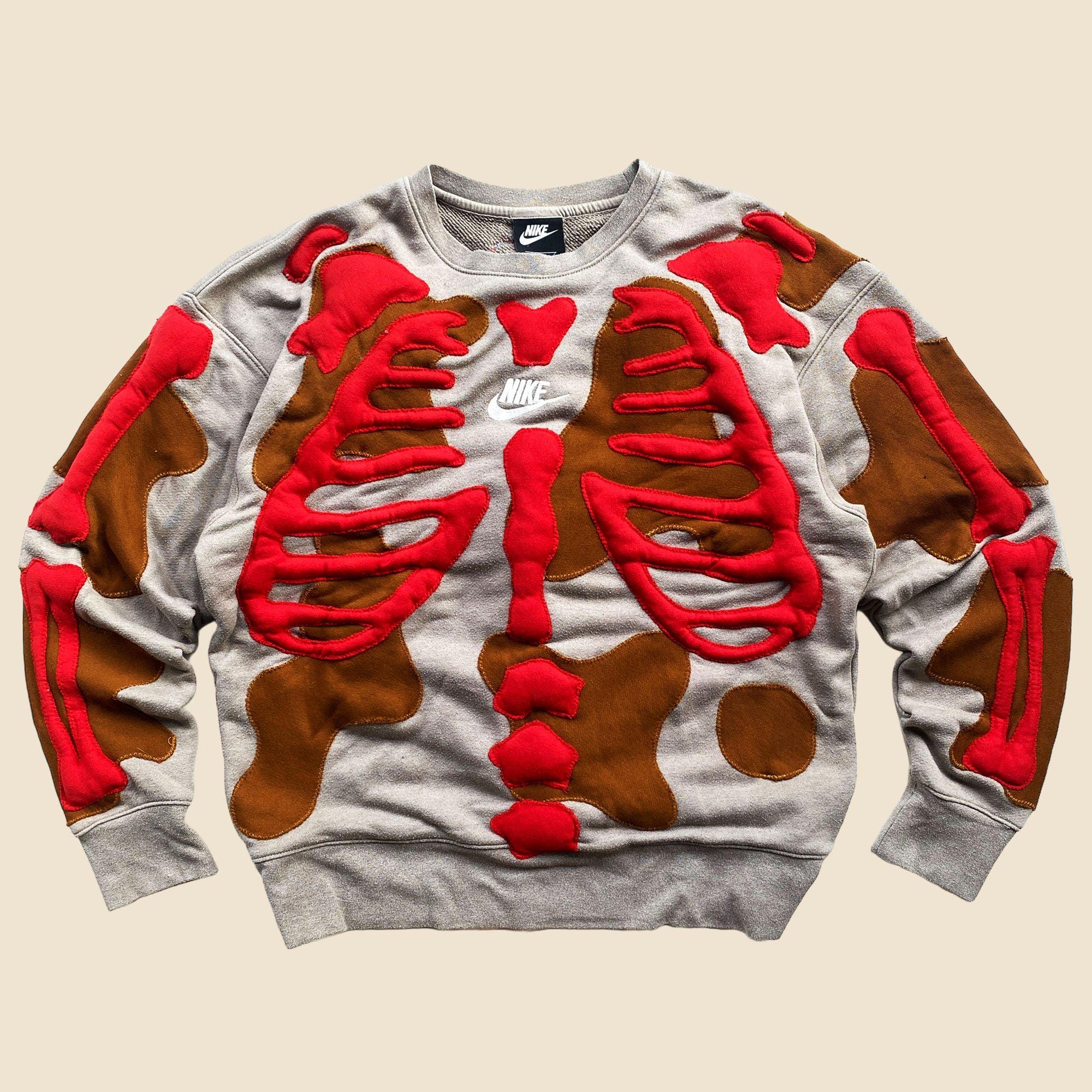 of Re-worked Nike Flow 3D Puff Skeleton Sweatshirt Size L