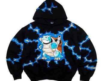 1 of 1 Re-worked / Upcycle / Unique / Handmade Blast Cracky Hoodie Size L