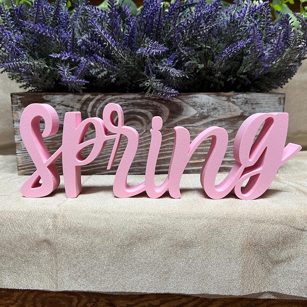 Spring Freestanding Sign | Spring Shelf Mantle Table Decor | 3D Sign