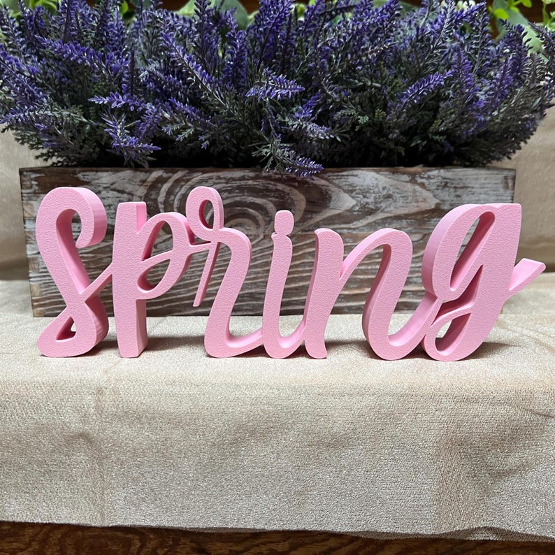 Spring Shh Sign Spring Freestanding Sign | Spring Shelf Mantle Table Decor | 3D Sign - Etsy