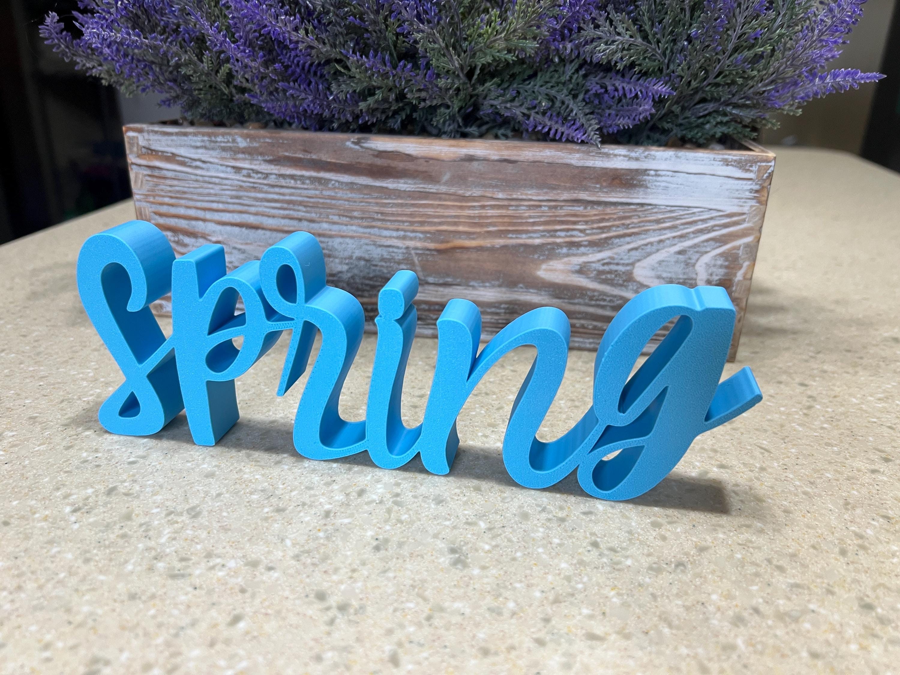 Spring Sign 22 Inch Spring Freestanding Sign | Spring Shelf Mantle Table Decor | 3D Sign - Etsy