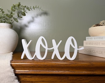 XOXO Hugs & Kisses Freestanding Decor | Anniversary Table Decor | Wedding Table Decor