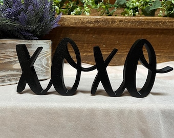 XOXO Hugs & Kisses Freestanding Decor | Anniversary Table Decor | Wedding Table Decor