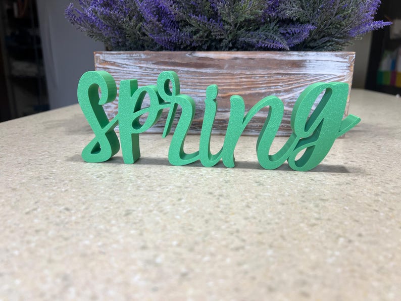 Spring Freestanding Sign | Spring Shelf Mantle Table Decor | 3D Sign - Etsy