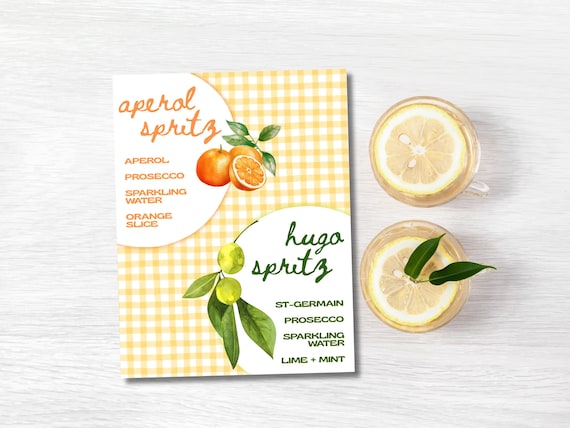 Aperol & Hugo Spritz Bar Menu (PDF)