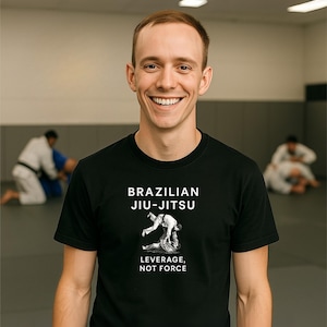 Leverage Brazilian Jiu-Jitsu Shirt, BJJ Shirt for Martial Arts Lovers, Activewear for Sports, Gift for Jiu-Jitsu Practitioners