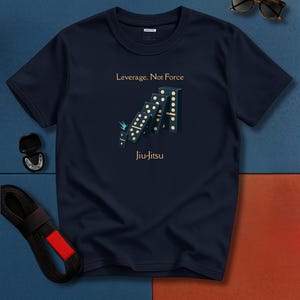 Brazilian Jiu Jitsu T-Shirt: 'Leverage, Not Force' Design