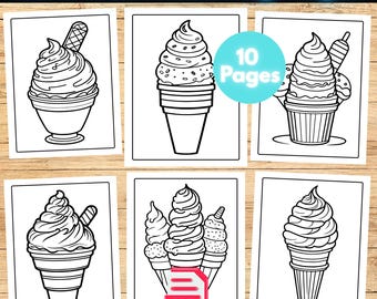 Ice Cream Coloring Pages | Printable PDF | Summer Activity for Kids