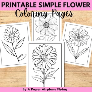 Printable Simple Flower Coloring Pages