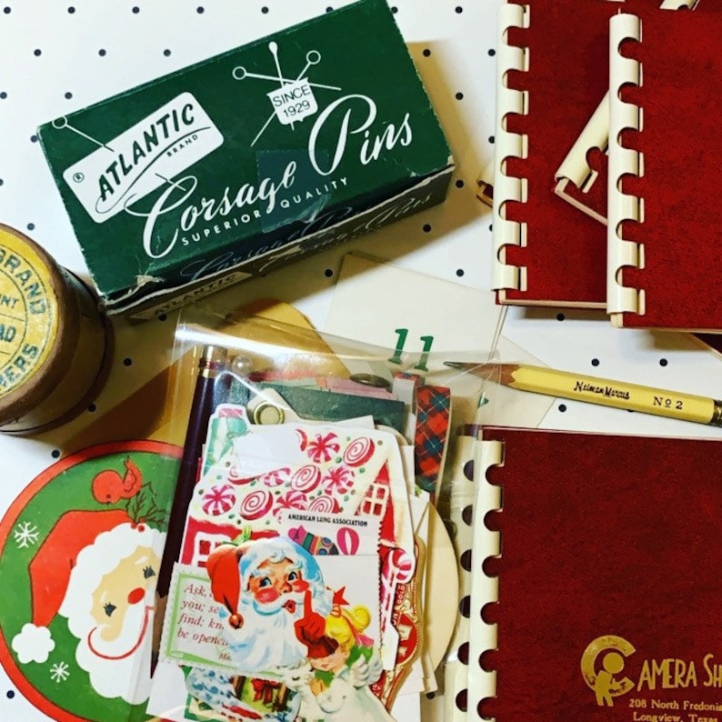Tiny Paper Ephemera for Little Vintage Holiday Family Christmas Tiny Paper Ephemera for Little Vintage Holiday Family Christmas