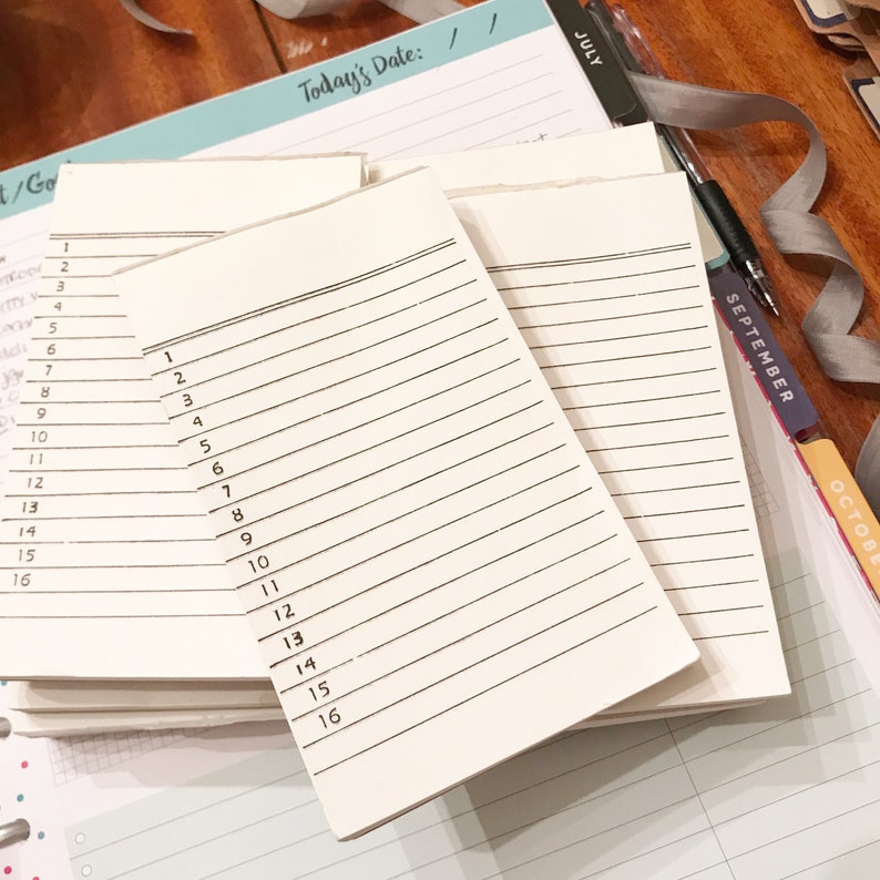 Vintage List Pad Sheets for Planners Listers Forgetters