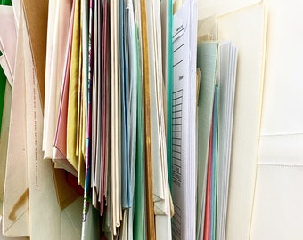 100 Retro Vintage Envelopes All Sizes Colors Styles for Stationery Letters Cards Pockets Junk Greeting Gift Ephemera Pen Pal Mail