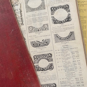 Conjunto de 10 páginas antiguas de este catálogo de sellos postales estándar antiguo c1937 de Scott Stamp and Coin Catalog, Nueva York para artículos de arte de revistas