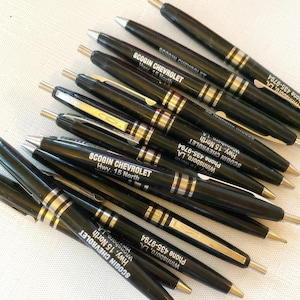 Vintage Black Ink Click Pen Chevy Chevrolet Autohaus Werbung Werbung Verkäufer Automobile Geschenk für Vater Papa Schreibwerkzeug