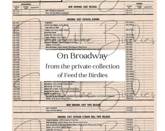 Vintage Printable Digital File Download Broadway Musical Order Form for Dealer Ticket Music Ephemera Junk Journal Scrapbook Receipt Gift Art