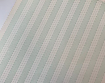 paper with dotted lines for writing Vintage Moore Business Forms Dot Matrix Printer Computer Paper Green and White