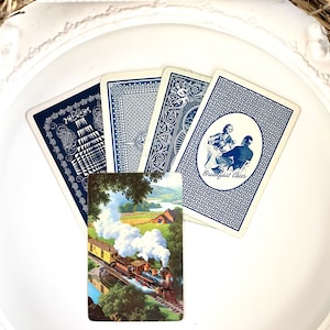 5 Single Date Trip Zug Reise Berge Vintage Antike Spielkarten für Junk Journal Ephemera Tag Tauschbörse Karte Geschenk Jahrestag Ad