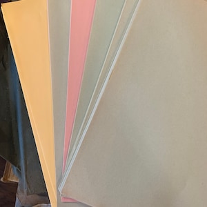 Papier Dead Stock Typing Bond w kolorze pastelowego różu, niebieskiego, żółtego Ephemera na strony dziennika, papierowe ozdoby vintage, pamiętnik, dekoracja książek na baby shower