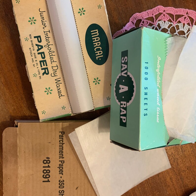Vintage Parchment and Waxed Paper Sheets for Crafting Junk Etsy