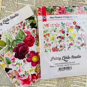 Vintage geïnspireerd Pretty Little Studio Die Cuts Mei Bloemen Bloemen Boeket Kaarten Junk Journals Cadeaukaartjes Versieringen Scrapbook Decor Party