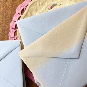 Hermosos sobres de cartón azul bebé, papel vintage envejecido para manualidades, bolsillos para diarios basura, correo, álbumes de recortes, libros para bebés, regalo para niño