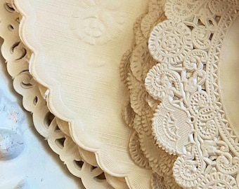 Assorted! Please read listing. Vintage Paper Doilies Assorted Dinner Party Crafts Bridal Baby Shower Decor Ephemera Junk Journal Placemat