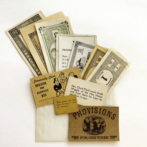 Neutro Branco Ouro Preto Peças de Jogo Vintage Antigo Dinheiro Cartas em Cores Lindas Ephemera Bolso Lixo Diário Scrapbook Etiquetas Colagem Arte Correio