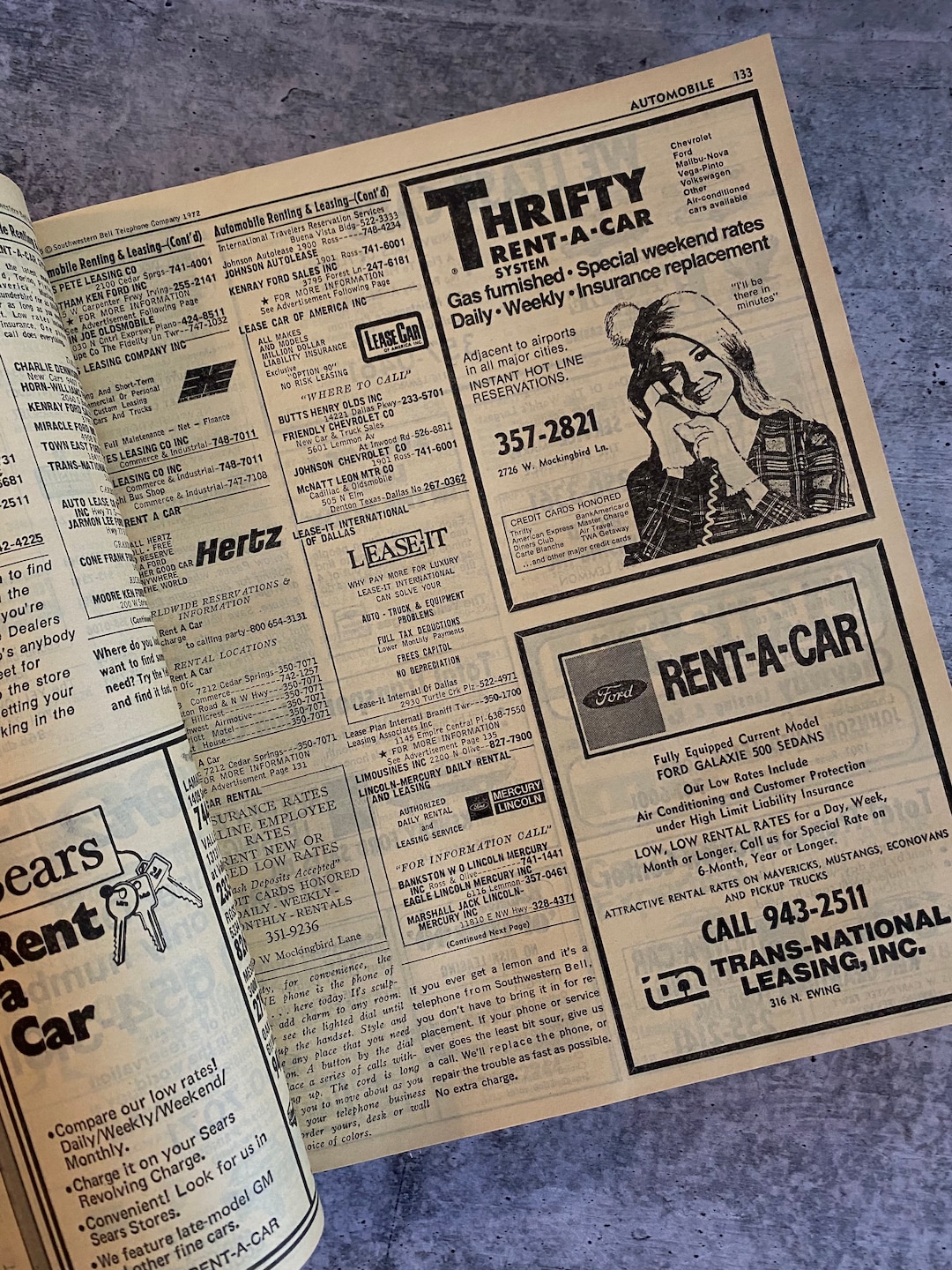 Greater Dallas Yellow Pages Phone Book 1972 Vintage Advertisements 10