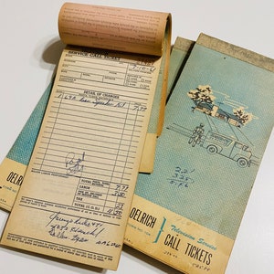 12 vellen vintage televisie reparatiebewijzen orderboek serviceoproepformulier Ephemera junk journal plakboek tv