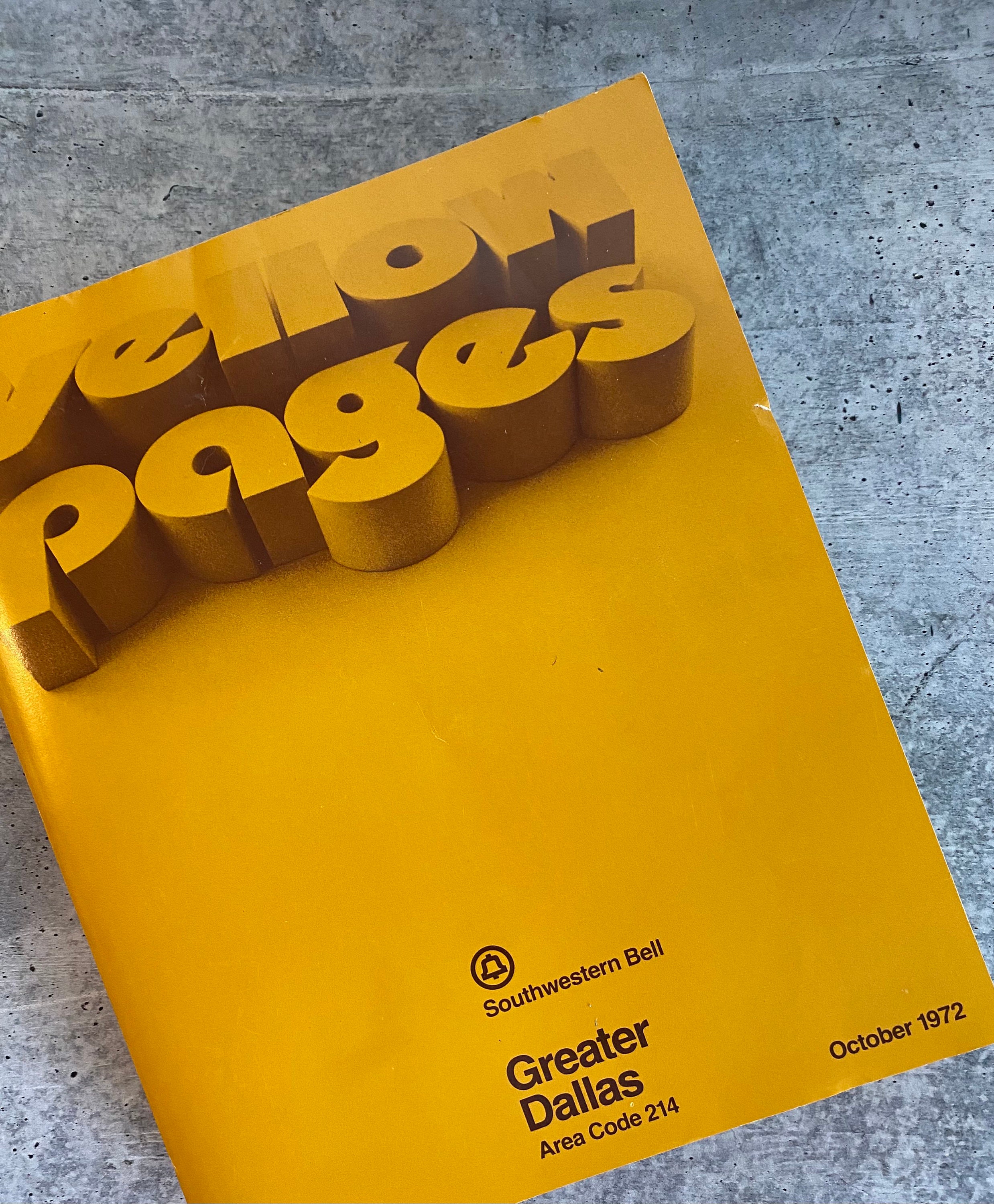 yellow pages book cover