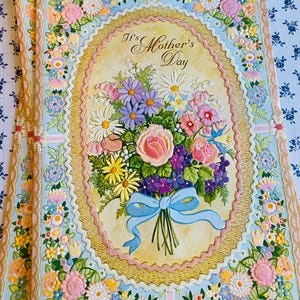 Süße große Retro Muttertag Grußkarte 70er Jahre Geschenk Mama Blumen Pastell Geprägtes Scrapbook Junk Journal Seiten Cover Papier Ephemera