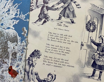 1960s Christmas Ideals Magazine Pages: Ephemera for Junk Journals