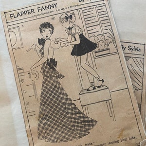 Antique Vintage Old Scrapbook Pages of Flapper Fanny Comics from Newspaper Clippings Ethel Hayes Sylvia Sneidman 1920s 1930s Ephemera