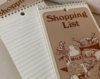 Vintage Shopping Lists Reporters Spiral Notebook Lined Paper Ephemera Gift Ideas