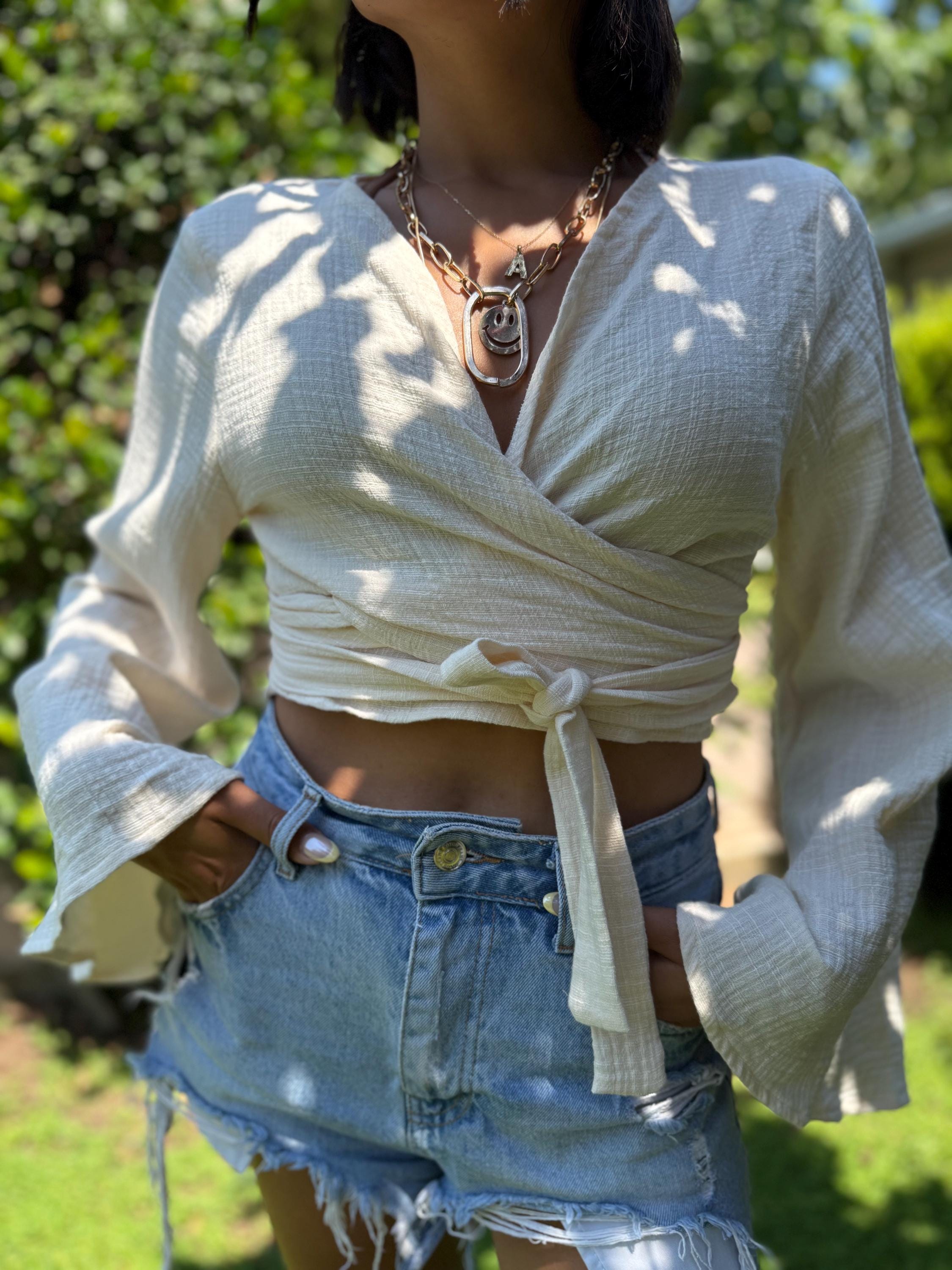 Organic Wrap Top - Etsy
