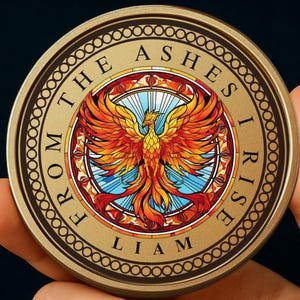 Phoenix Sobriety Coin Any Year | AA Chip Recovery Token | Sober Birthday Gift