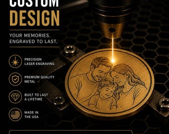 Custom Laser Engraved Coin: Personalized Challenge Coin Gift, Military Coin, Custom Metal Keepsake Gift