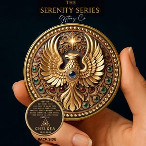 Phoenix Sobriety Coin, Customizable AA Medallion, Recovery Gift