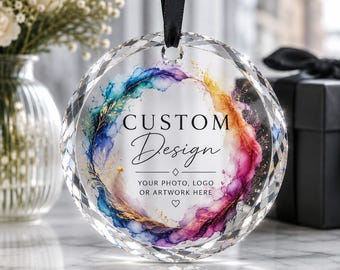 Custom Watercolor Ornament: Luxury Personalized Photo Glass Keepsake Christmas Gift 2026