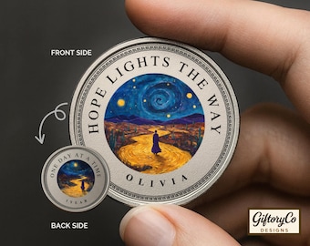 Personalized Sobriety Coin – Custom Recovery Gift, Sober Birthday AA Token 2025