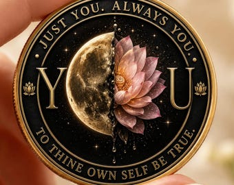 Personalized Sobriety Coin, Lotus Recovery Coin, AA  NA Medallion, Sobriety Anniversary Gift, Custom Name and Sobriety Date