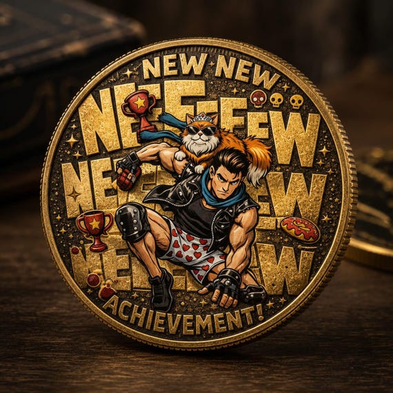 Dungeon Crawler Carl Challenge Coin, Princess Donut Coin, New Achievement Collectible, Fantasy RPG Fan Gift, Premium Metal Coin