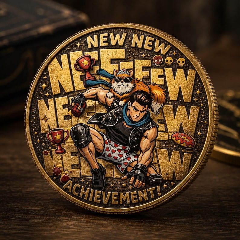 Dungeon Crawler Carl Challenge Coin, Princess Donut Coin, New Achievement Collectible, Fantasy RPG Fan Gift, Premium Metal Coin, Collector Merch